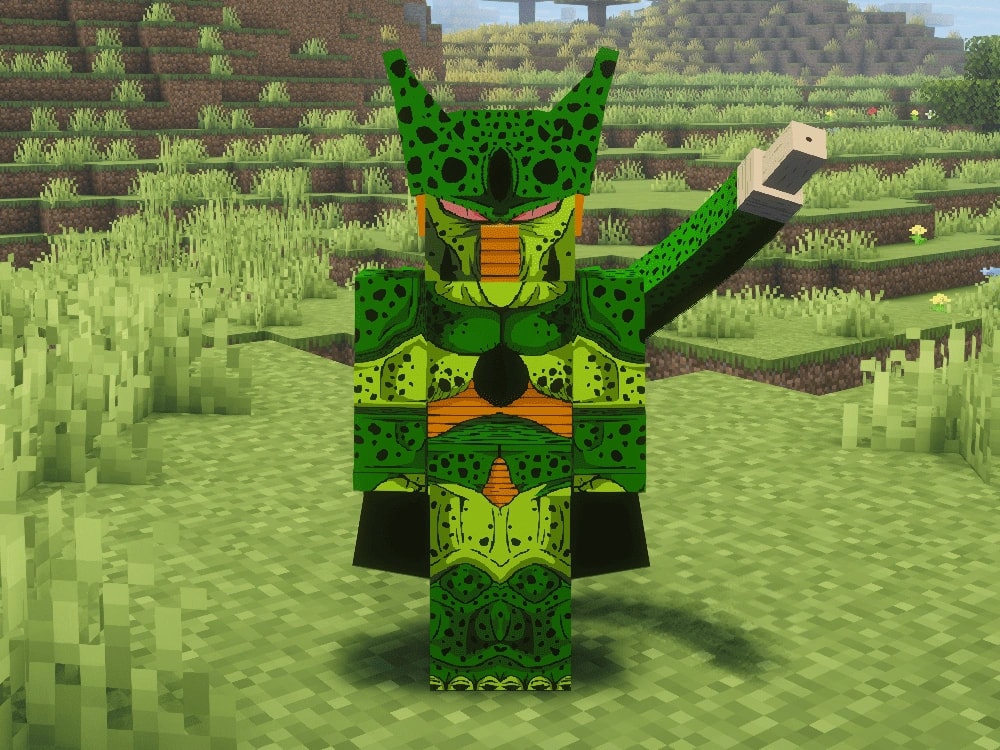 Bio-Android character in the style of Cell